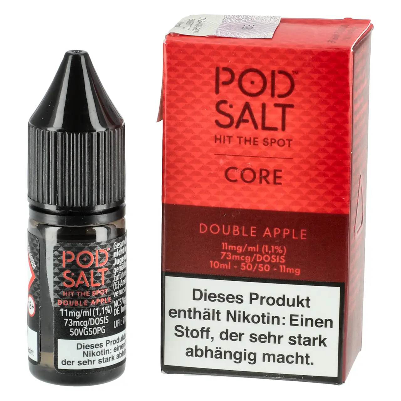 Pod Salt Core Doppelapfel (Double Apple) Nikotinsalz Liquid, 10ml Double Apple - Pod Salt Core Nikotinsalz Liquid Flasche 10ml