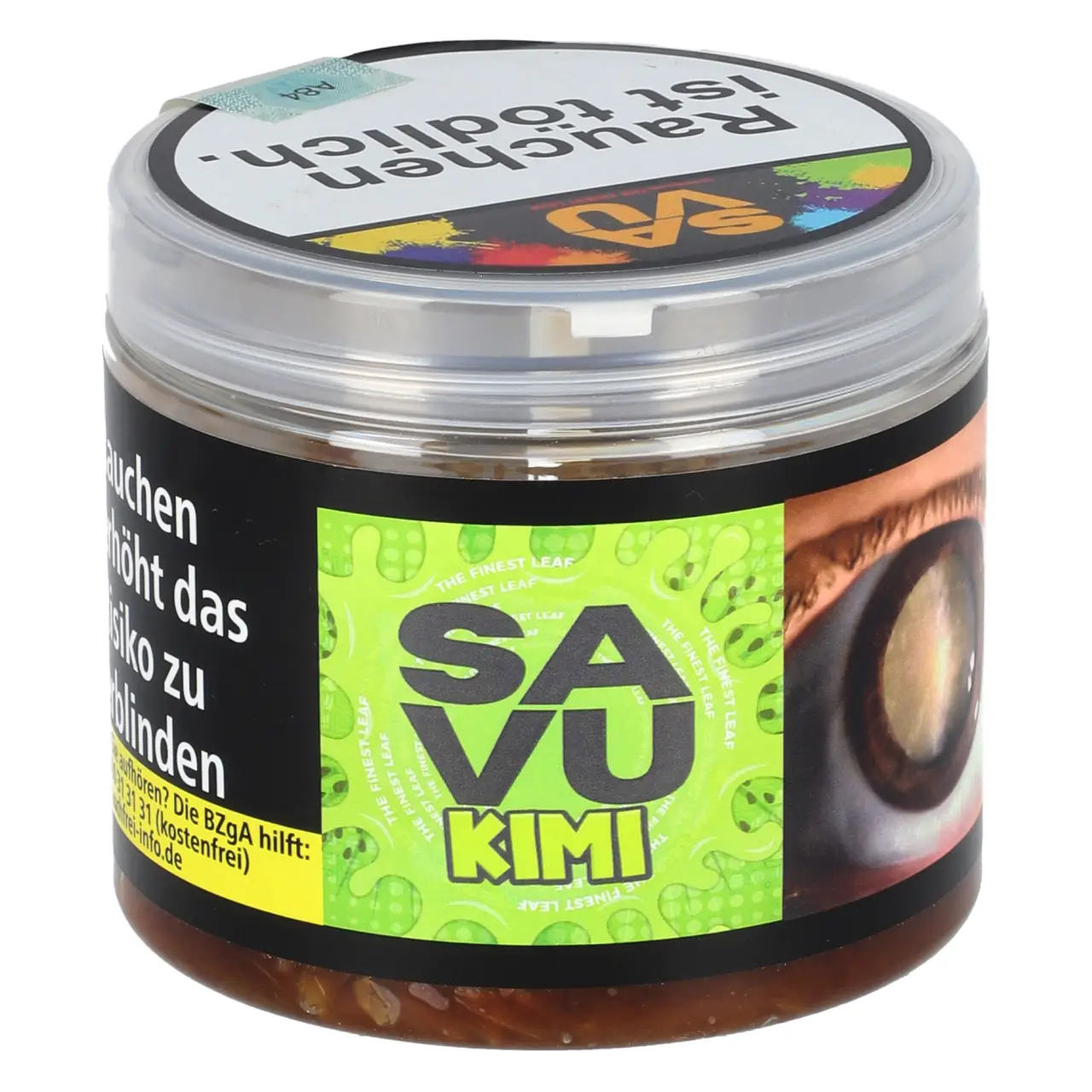 SAVU Tabak Kimi - Kiwi & Geheimfrucht - Shisha Tabak 200g SAVU Kimi Shisha Tabak - 200g Dose