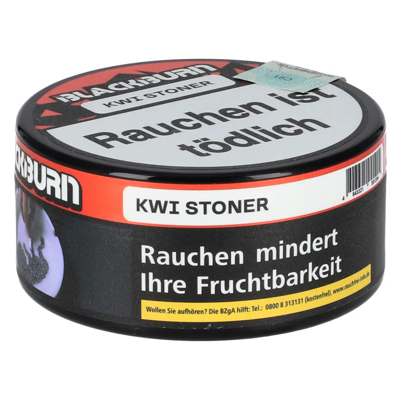 Blackburn Kwi Stoner - Kiwi Zitrone - Darkblend Shisha Tabak 100g Blackburn Kwi Stoner Darkblend Shisha Tabak