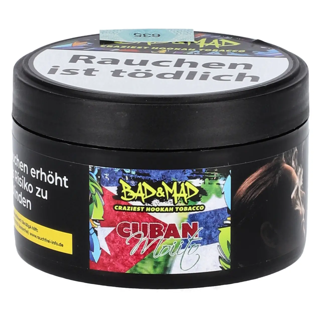 Bad & Mad Shisha Tabak Cuban Moiito - Limette Rohrzucker Minze - 25g