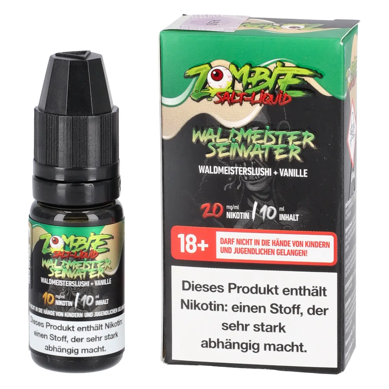 Zombie Waldmeisterslushi Vanille (Waldmeisterseinvater) Nikotinsalz Liquid, 10ml Waldmeisterseinvater - Zombie Salt Liquid für Mehrweg Vape - 10ml