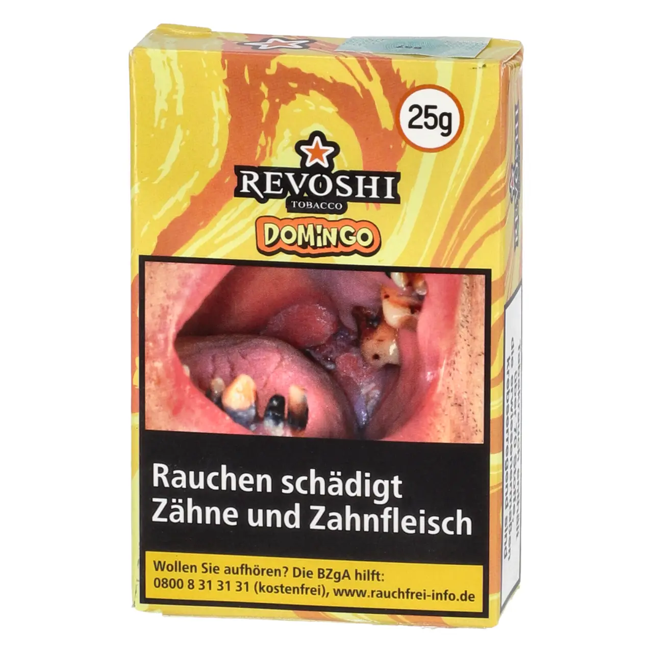 Revoshi Tobacco Pfirsich Mango Erdbeere Limette (Domingo) Shisha Tabak, 25g Revoshi Shisha Tabak Domingo - Pfirsich Mango Erdbeere Limette - 25g